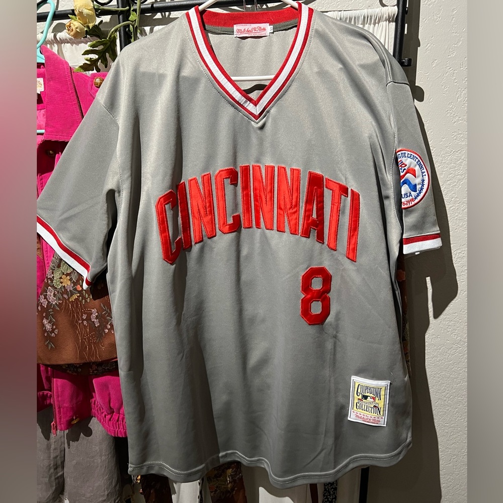 CINCINNATI RED JOE MORGAN THROWBACK MLB JERSEY NATIONAL LEAGUE CENTENNIAL 1976